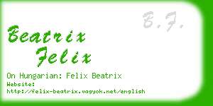 beatrix felix business card